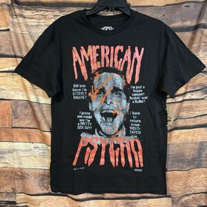 American Psycho T-Shirt M Iconic Patrick Bateman Horror Movie Quote Tee NWT